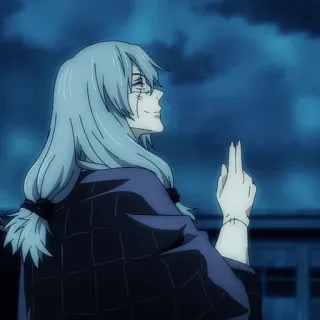 🇦🇼 5b873466 Mahito Jujutsu Kaisen Anime, Middelvinger, Jujutsu Kaisen, Mahito, Schurk whatsapp sticker