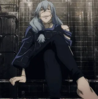 🌪 660aa8bc Mahito Jujutsu Kaisen Anime, Schurk, Personage, Glimlach, Vervloekte geest whatsapp sticker