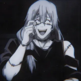 🫐 941451c5 Mahito Jujutsu Kaisen Mahito, anime, Jujutsu Kaisen, manga, character, villain, smiling telegram sticker