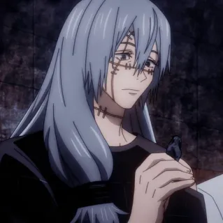 🫐 ed3548b6 Mahito Jujutsu Kaisen Anime, Mahito, Jujutsu Kaisen, Esprit Maudit, Visage Cousu, Cheveux Longs whatsapp sticker