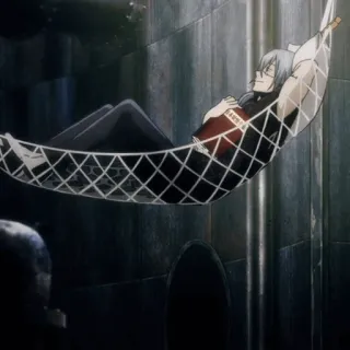 🩸 5f8140ef Anime, Entspannend, Hängematte, Charakter, Ausruhen, Entspannt telegram sticker