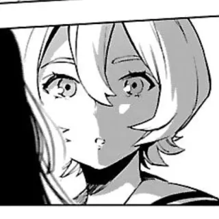 😲 85a91116 Animé, Manga, Fille, Portrait, Noir et blanc, Cheveux courts whatsapp sticker