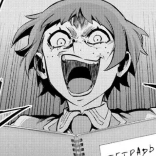 🤩 906304e6 ТЕТРАДЬ Anime, Manga, En colère, Carnet, Russe, Visage whatsapp sticker