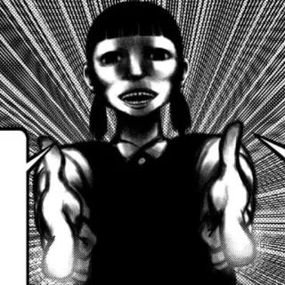 👨‍🦲 a2add198 horreur, flippant, manga, effrayant, monstre, sombre whatsapp sticker