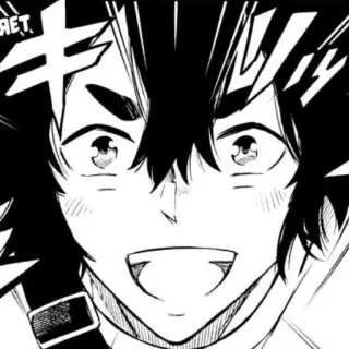 😍 d15e212a RET. Anime, Manga, Personnage, Noir et blanc whatsapp sticker