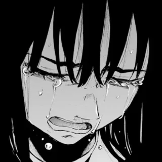 😰 de510bf5 Anime, Manga, Pleurs, Triste, Émotion, Larmes whatsapp sticker