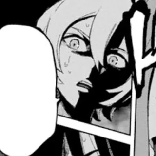 😡 f884c42f Animé, Manga, Personnage, Expression, Choqué, Peur, Sueur whatsapp sticker