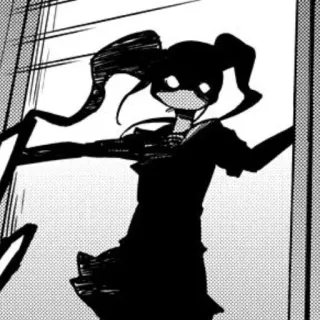 😠 fe7a4b6c Silhouette, Dessin animé, Animé, Manga, Sombre, Fille whatsapp sticker