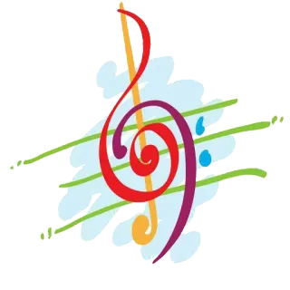 🎶 3e11d718 음악, 음자리표, 높은음자리표, 음표, 멜로디 telegram sticker