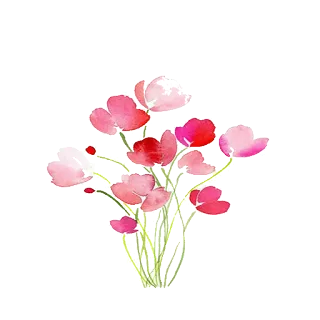 🌸 5490828e 꽃, 플로럴, 수채화, 식물, 보태니컬 telegram sticker