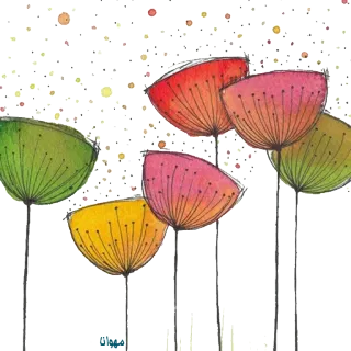 🌸 ab489b89 꽃, 다채로운, 수채화, 미술, 자연 telegram sticker