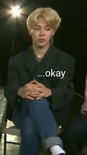 😕 1a81f273 ...okay jimin, kpop, bts, okay, reaction telegram sticker