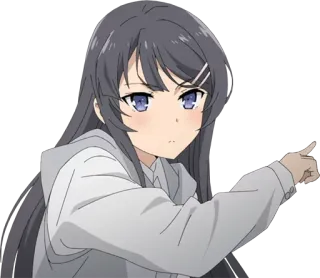 😠 7f8ccebb Mai Sakurajima Rascal Does Not Dream of Bunny Girl Senpai Anime, Chica, Sakurajima, Mai, Bunny Girl Senpai telegram sticker