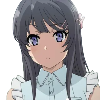 🤨 c3558b2d Mai Sakurajima Rascal Does Not Dream of Bunny Girl Senpai Anime, Chica, Bunny Girl Senpai, Mai Sakurajima telegram sticker
