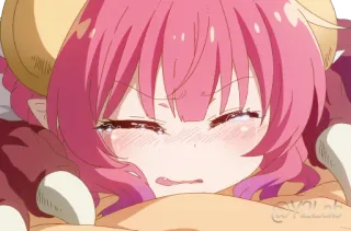 😭 55717782 Ilulu Miss Kobayashi's Dragon Maid Anime, Drago, Piangere, Triste, Ilulu, Miss Kobayashi's Dragon Maid telegram sticker
