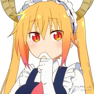 🤔 982a3bf7 Tohru Miss Kobayashi's Dragon Maid Anime, Drago, Maid, Tohru telegram sticker
