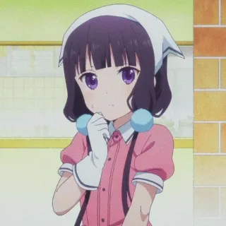 🍇 7cad0728 Anime, Manga, Mädchen, Süß, Kellnerin, Kawaii telegram sticker