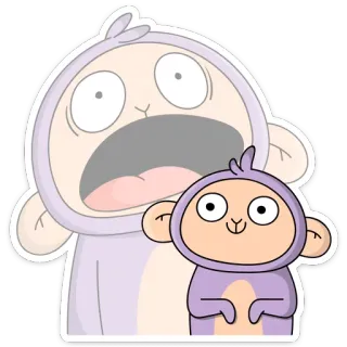 😊 267cfa0a mono, lindo, dibujos animados, animal, personaje, pegatina telegram sticker