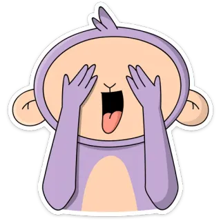 🙈 b2ff5bdd mono, cucú, juguetón, lindo, dibujos animados, escondido, ojos tapados telegram sticker
