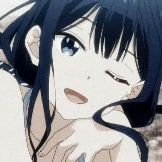 😉 31a8dd77 Anime, Ragazza, Carina, Sorriso, Ritratto, Illustrazione telegram sticker