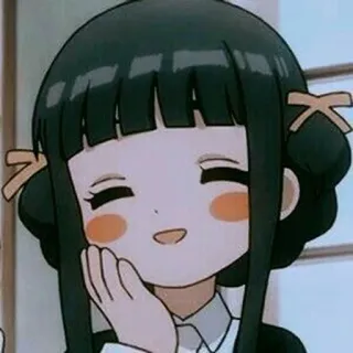 😁 a49a7b7e Ragazza anime, Cartone animato, Carino, Sorridendo, Felice, Kawaii telegram sticker