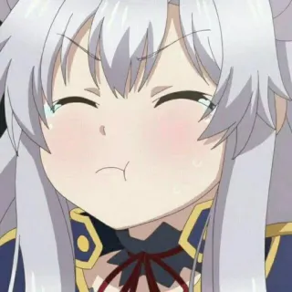 😤 e55cb49e Anime, Manga, Cartone animato, Carino, Arrabbiato, Espressione telegram sticker