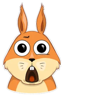 🐿 28f99365 animal, ardilla, dibujos animados, sorprendido, naranja, roedor telegram sticker