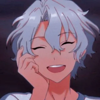 🧸 3adc3a4d อนิเมะ, ยิ้ม, ตัวการ์ตูนอนิเมะ, เด็กผู้ชาย, มีความสุข, การ์ตูน telegram sticker