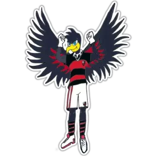 🦅 6443c5e4 bird, mascot, wings, sports, cartoon, character telegram sticker
