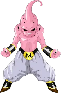 👾 e3712f44 Majin Buu Dragon Ball Z アニメ, ピンク, 悪役, ドラゴンボールZ, 魔人, ブウ telegram sticker