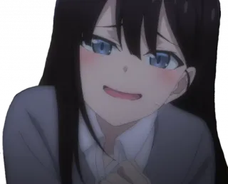 😳 097ac30a Аниме, Девушка, Улыбка, Милый, Персонаж, Мультфильм whatsapp sticker