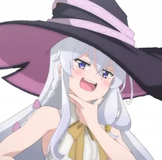 😀 4652c0d5 Аниме, Ведьма, Девочка, Магия, Милый, Шляпа whatsapp sticker