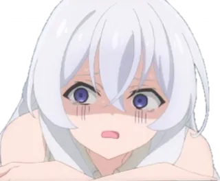 😰 84ca0aa2 Аниме, Девушка, в шоке, испуганная, Мультфильм, Анимация whatsapp sticker