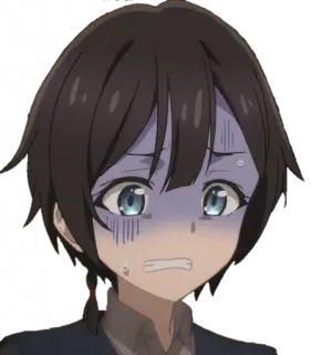 😰 8605f593 Аниме, Выражение, Испуганный, Обеспокоенный, Озабоченный, Манга whatsapp sticker