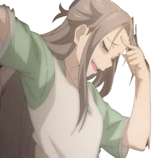 😎 c3cee1d2 аниме девушка, в стрессе, раздраженный, думает, расстроен, аниме, персонаж whatsapp sticker