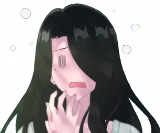 😵 ca13a0a8 Аниме, Женщина, Персонаж, В шоке, Выражение, Женщина, Встревоженная, Тревожная whatsapp sticker