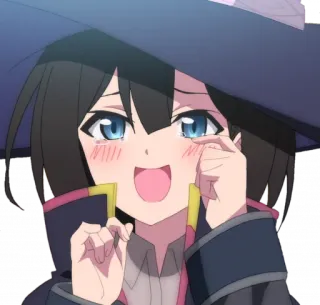 😢 cd787072 аниме, девушка, мило, счастливый, улыбается, мультфильм, персонаж, женщина whatsapp sticker