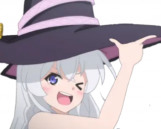 😉 fcc04c8d Аниме, Ведьма, Милый, Мультфильм, Девушка, Шляпа whatsapp sticker