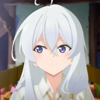 🎐 7551b700 Anime, Capelli Bianchi, Ragazza, Ragazza Anime, Carina, Femmina whatsapp sticker