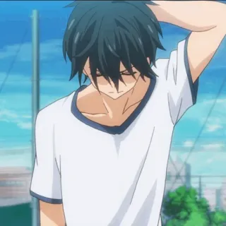 💠 278a3763 Аниме, Парень, Студент, Молодежь, Персонаж whatsapp sticker