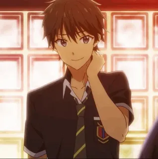 💙 2abebfc0 Аниме, Персонаж, Школьная форма, Парень whatsapp sticker