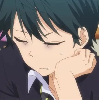 💠 6e26aa0e аниме, уставший, сонный, парень, манга whatsapp sticker