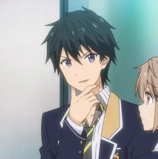 💠 922c6aad Аниме, Парень, Персонаж, Школьная форма whatsapp sticker