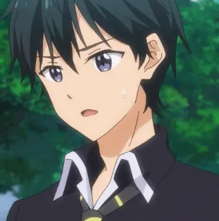 💠 9a06985f Аниме, Мужской, Персонаж, Школьная форма, Взволнованный, Портрет whatsapp sticker