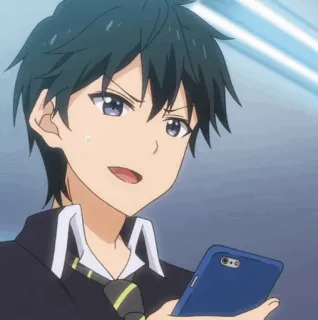 💙 a710bb10 Аниме, Манга, Персонаж, Парень, Подросток whatsapp sticker