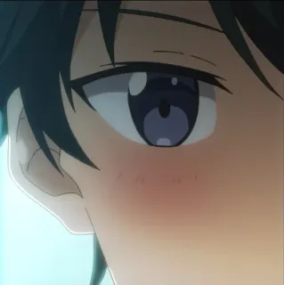 💙 ae7d952f аниме, глаз, крупный план, анимация, манга, лицо whatsapp sticker