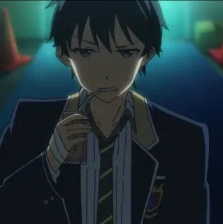 💙 c4ab6f0f Аниме, Персонаж, Парень, Школьная форма whatsapp sticker