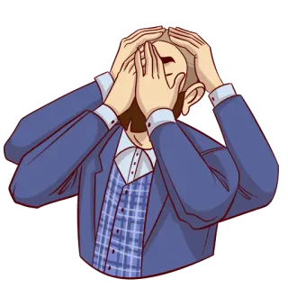 😫 34ca5396 frustrasi, stres, kecemasan, putus asa, kegagalan, tangan di kepala, kesal, kecewa telegram sticker