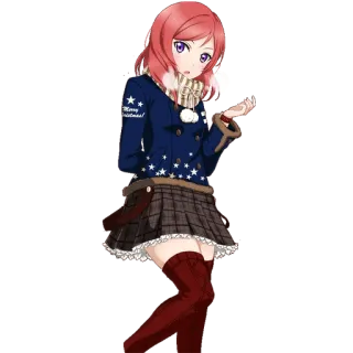 😟 692efb4d Merry Christmas! 애니메이션, 소녀, 크리스마스, 축제, 캐릭터, 겨울 telegram sticker