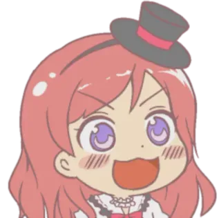 😀 e769cb79 애니메이션, 만화, 치비, 귀여운, 캐릭터, 모자 telegram sticker